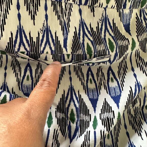 Chicos Brigitte Ikat Crops Size 12 - Picture 8 of 15
